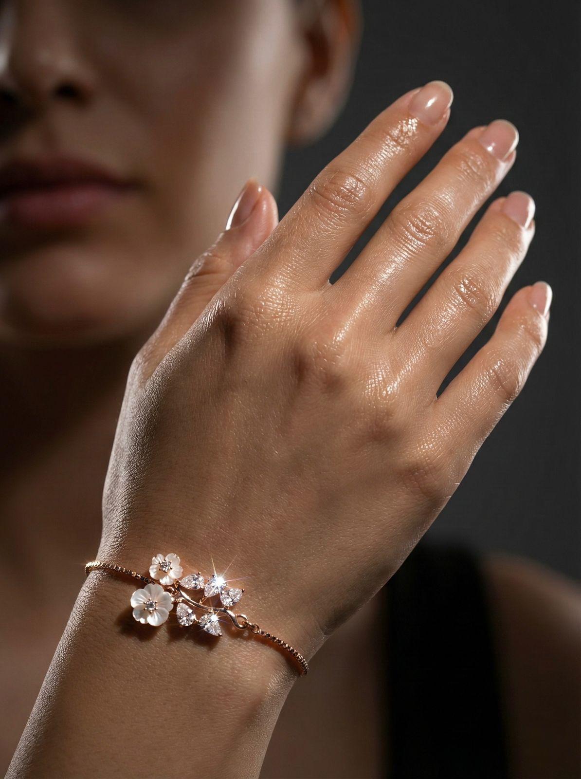 Floral Pearl Bracelet