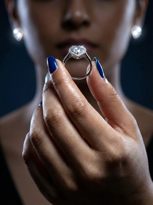 Heart Halo Solitaire Ring