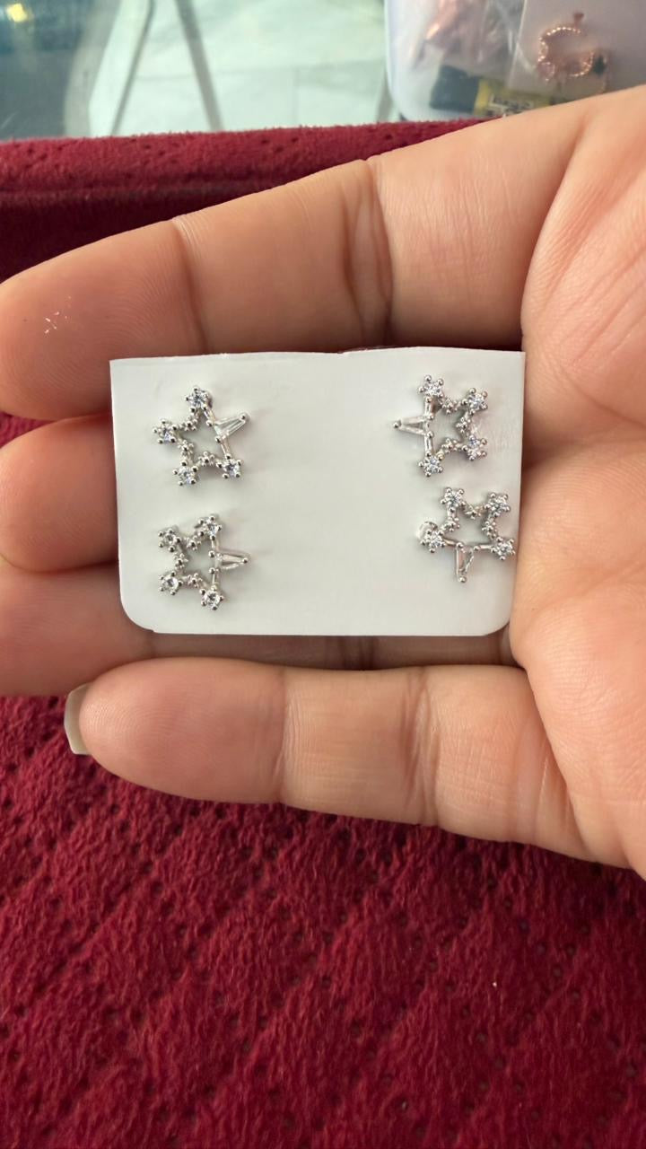 Celestial Star Zircon Stud Earrings