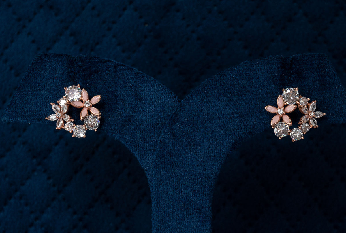 Roopsi Rosé Wreath Studs