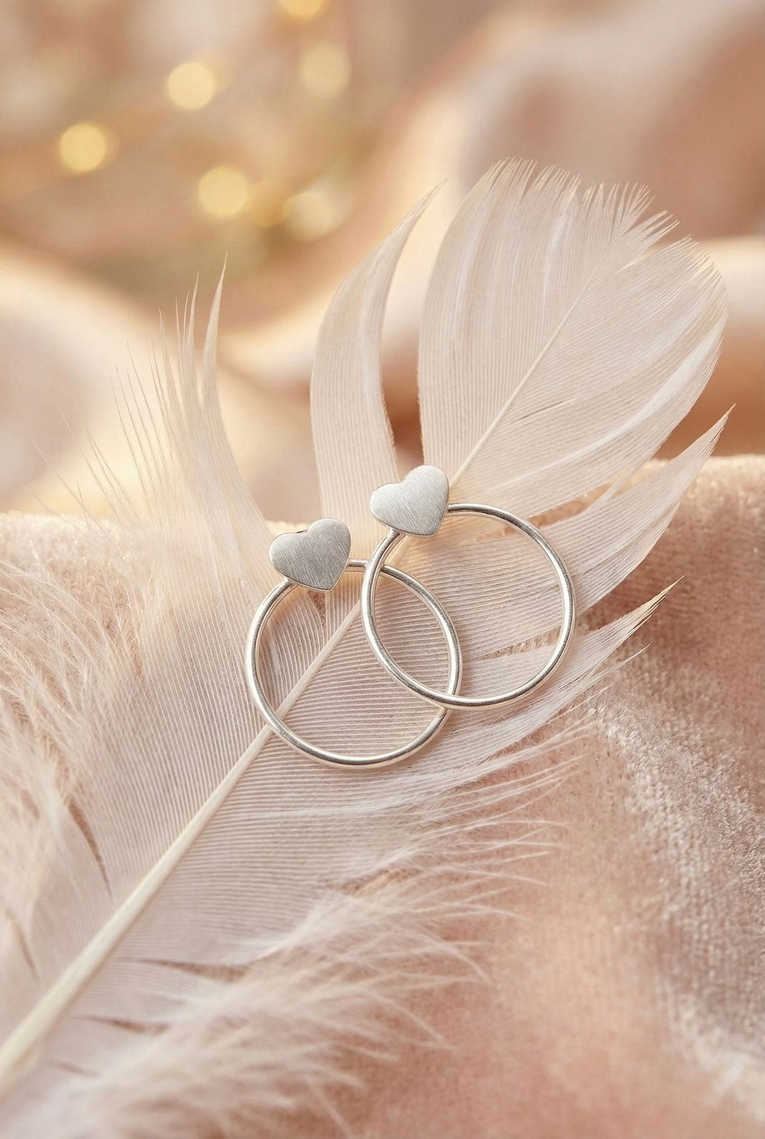 Roopsi 925 Sterling Silver Heart Hoop Earrings