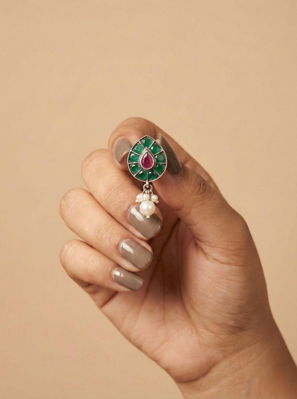 Emerald Ruby Pearl Drops