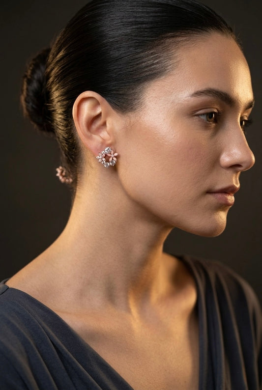 Roopsi Rosé Wreath Studs