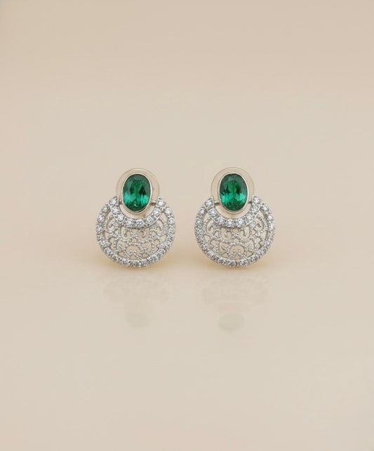 Emerald Filigree Studs
