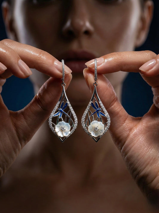 Floral Teardrop Earrings