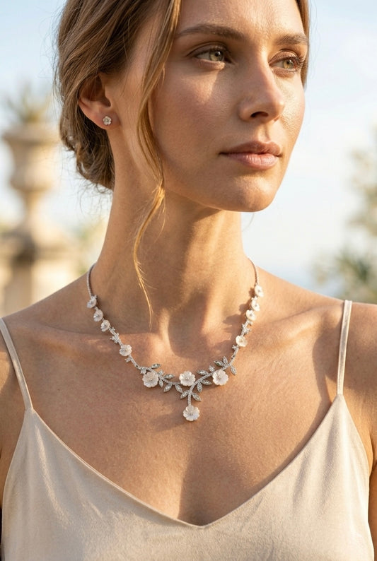Roopsi Ivory Blossom Necklace