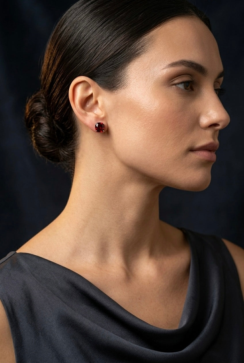 Roopsi Crimson Royale Studs