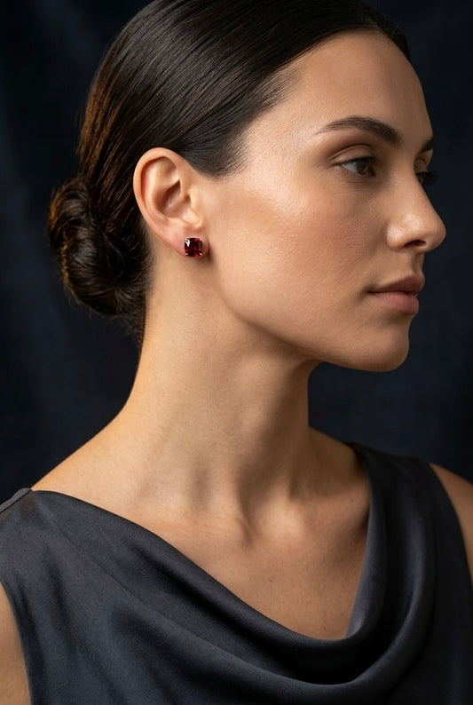 Roopsi Crimson Royale Studs