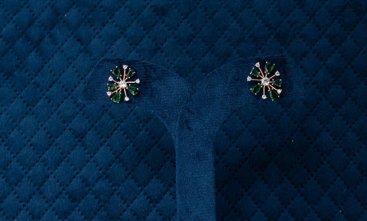 Emerald Bloom Studs