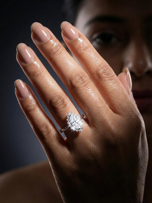 Brilliant Halo Solitaire Ring