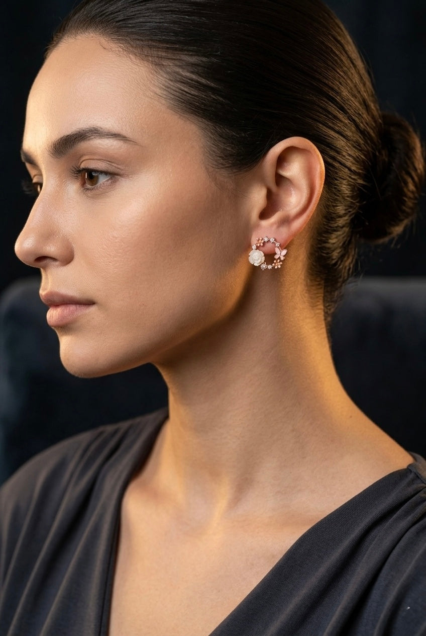 Roopsi Rosé Bloom Studs